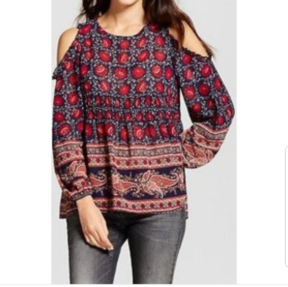 Knox Rose Cold Shoulder Floral Top